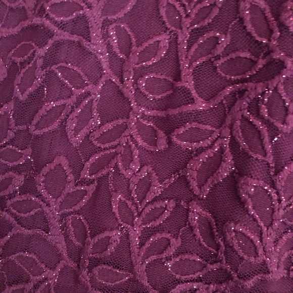 New Le Chateau sparkle lace  wine fit & flare wedding dress. - Picture 10 of 14